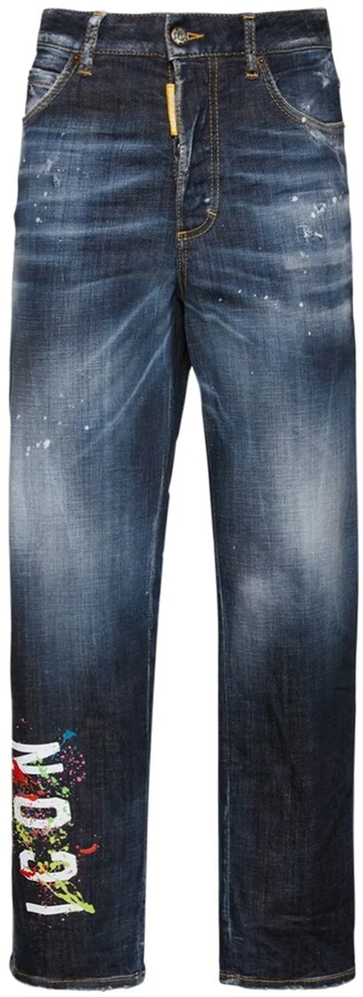 Boston Icon Splatter printed denim jeans