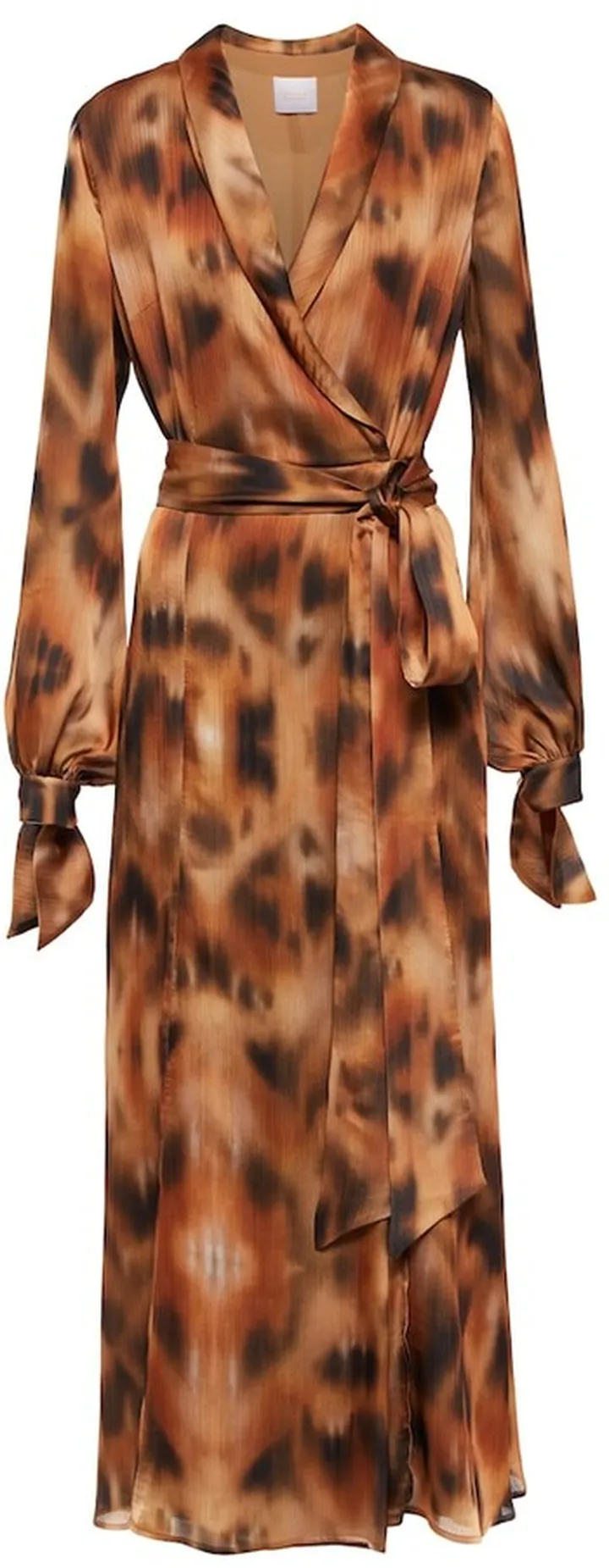 Cabana leopard-print wrap dress