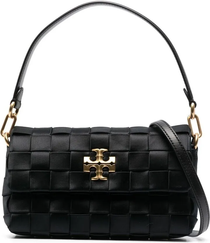 Logo-Plaque Interwoven Tote Bag