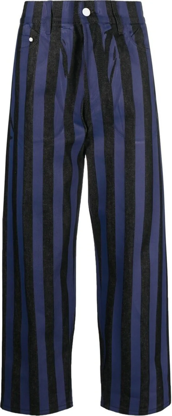 Striped Straight-Leg Trousers
