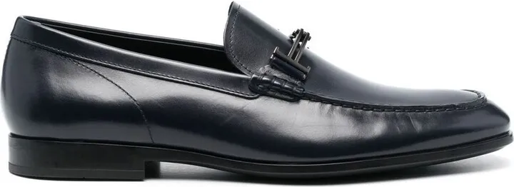 Logo-Trim Leather Loafers