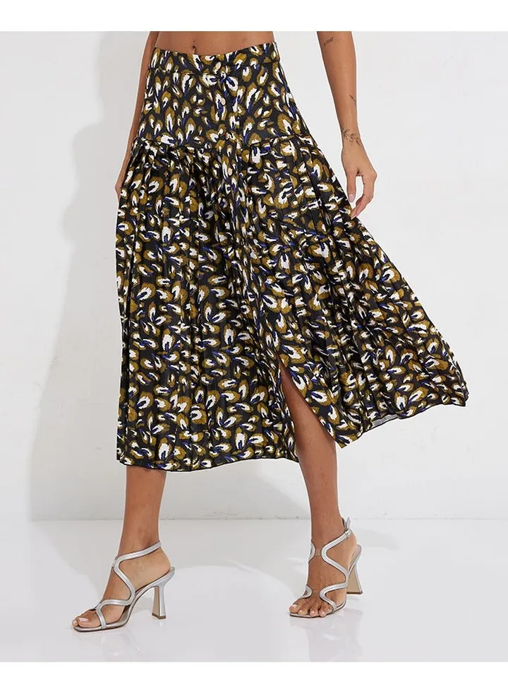 Little Mistress Printed Pleated Skirt