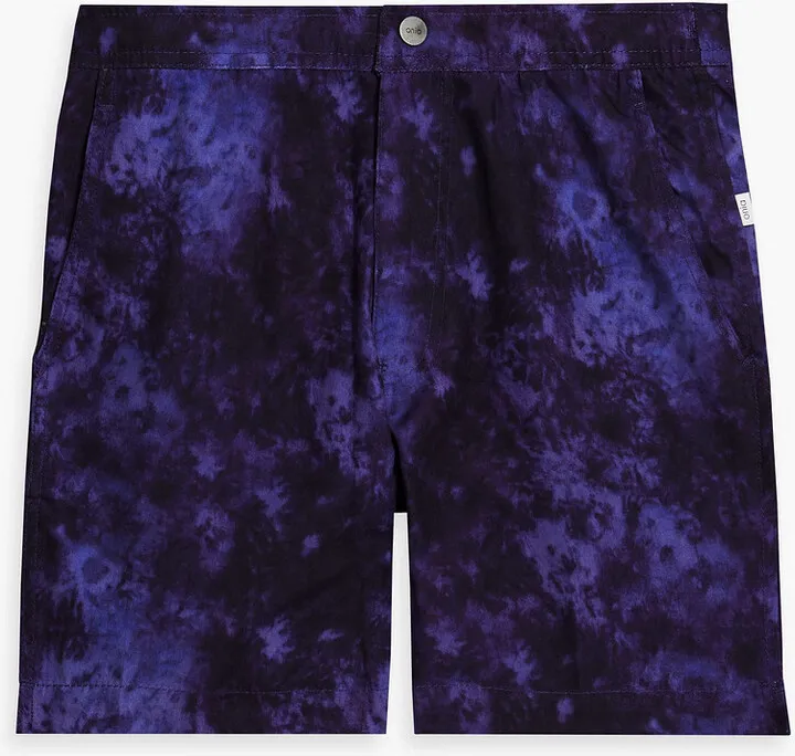 Calder mid-length printed swim shorts