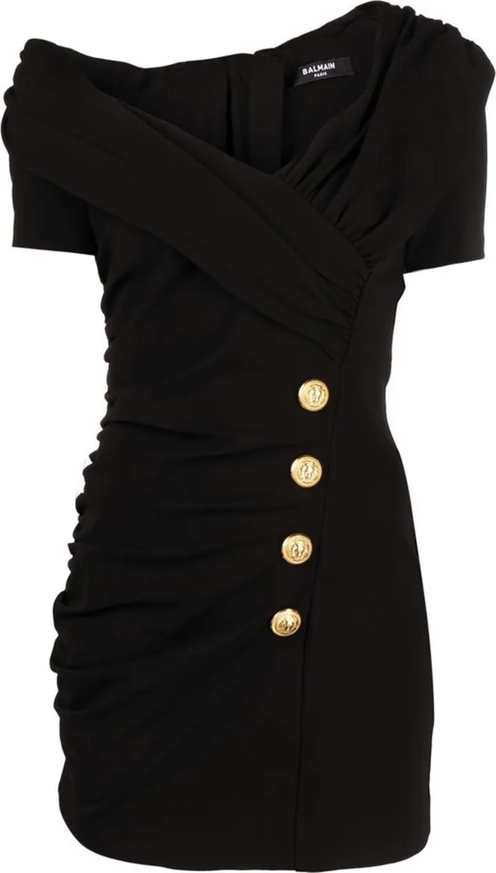 Asymmetric Off-Shoulder Minidress