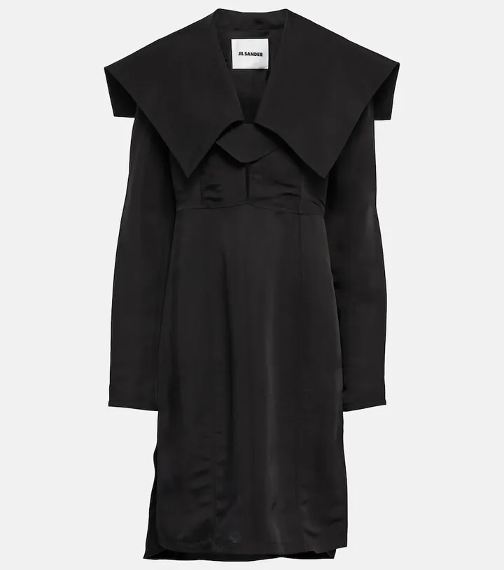 V-neck crepe minidress