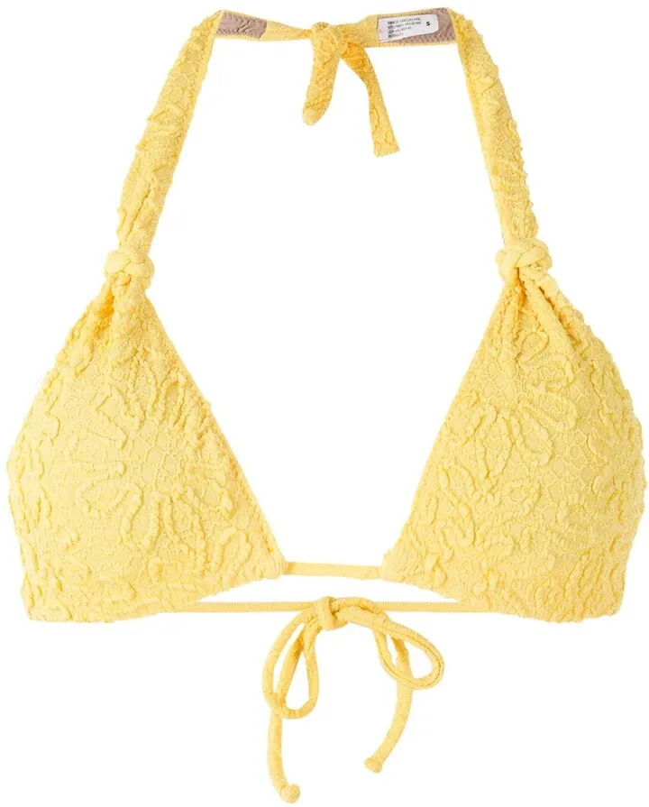 Rings jacquard bikini top