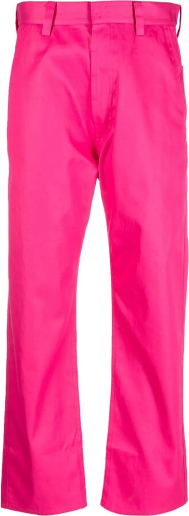 Straight-Leg Cropped Cotton Trousers