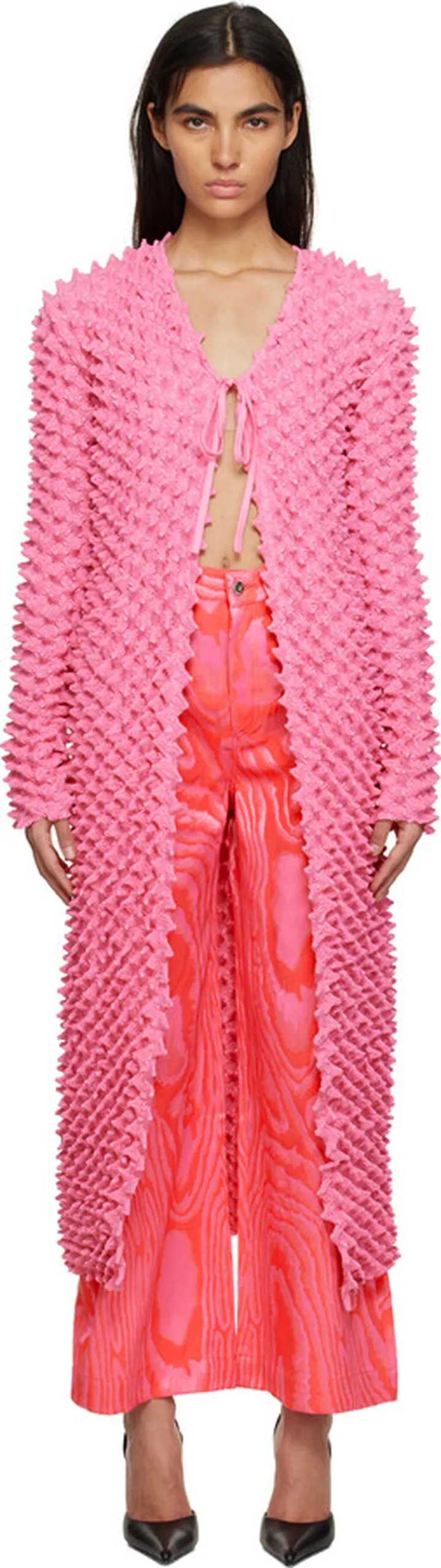 Marques Almeida Pink Spike Cardigan