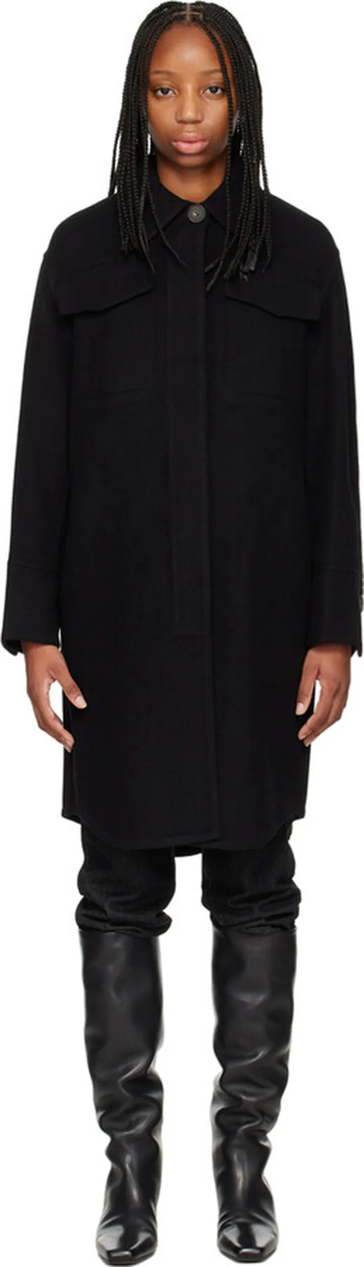 Vince Black Brushed Coat