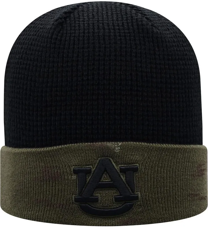 Men's Olive and Black Auburn Tigers Oht Military-Inspired Appreciation Skully Cuffed Knit Hat