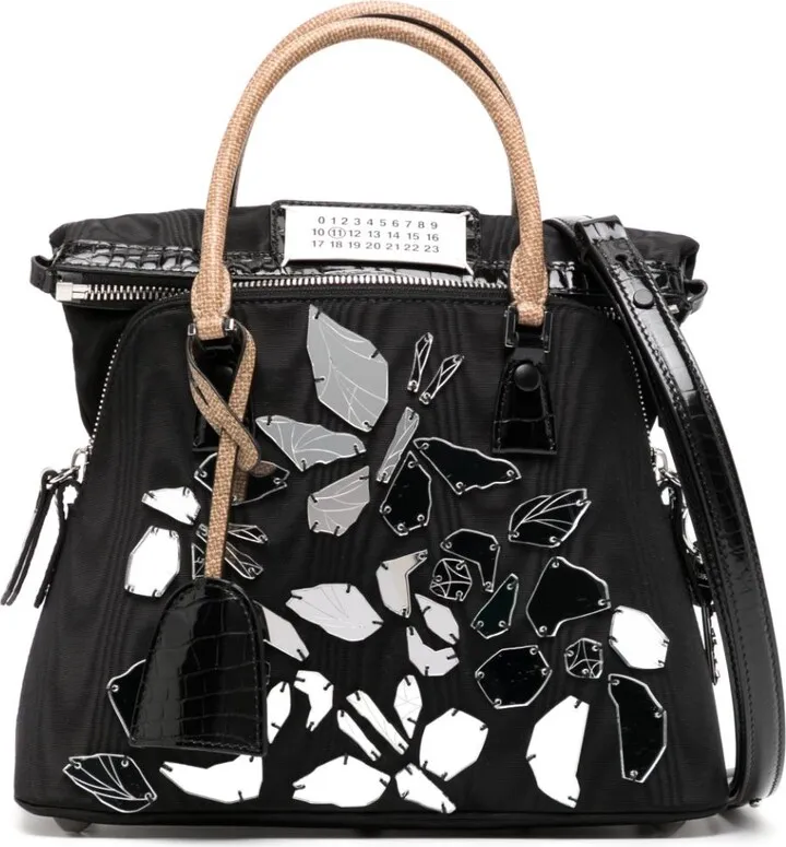 5AC Flower leather shoulder bag
