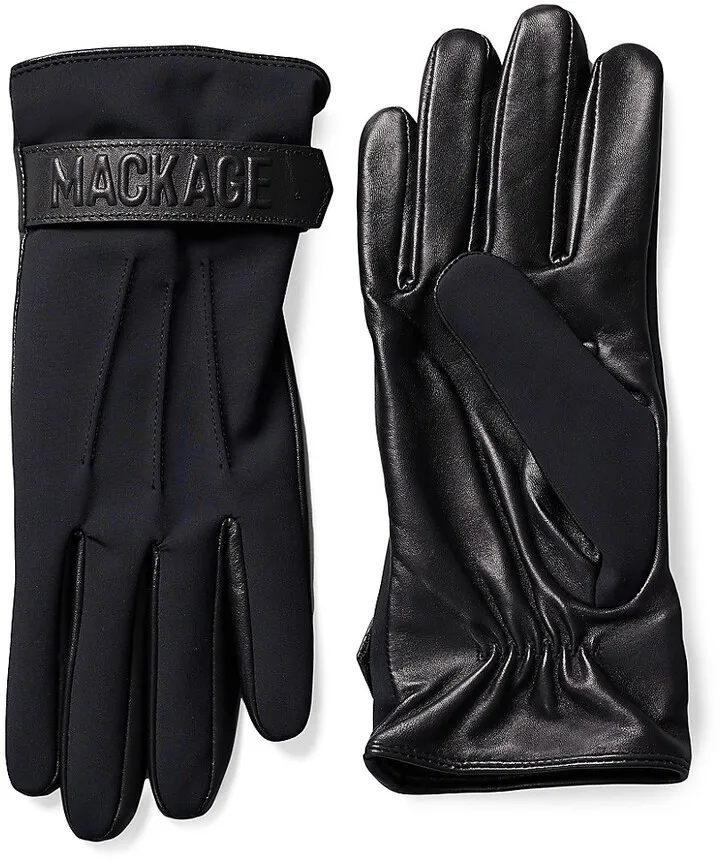 Wool-Lined Belted Gloves