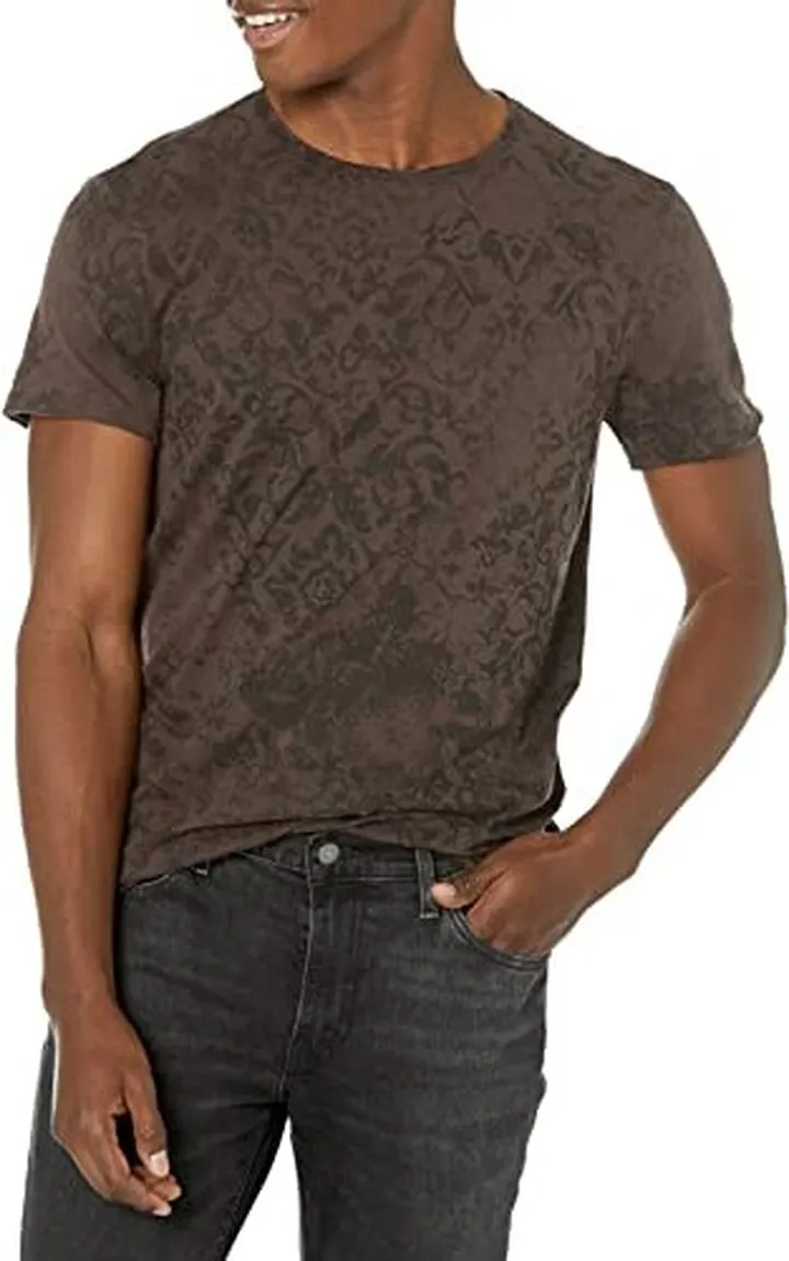 John Varvatos Men's Short Sleeve Graphic Tee Eroded