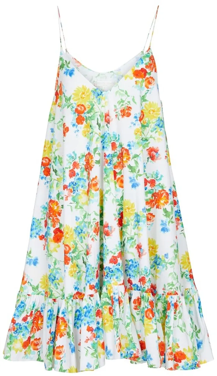 Laurel floral cotton-blend minidress