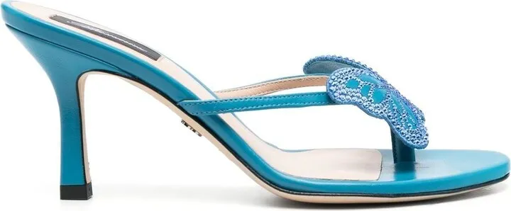 85mm Butterfly-embellished thong sandals