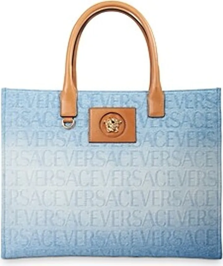 Versace La Medusa Ombre Denim Tote