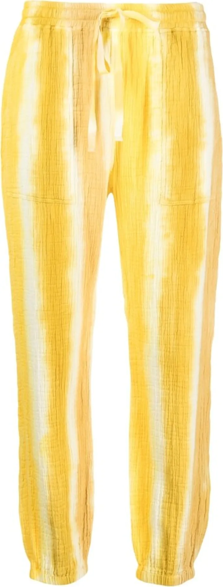 Crinkled-Effect Cotton Track Pants