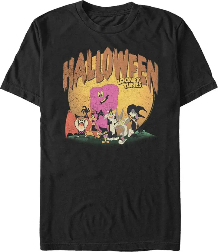 Men's Looney Tunes Costumes Character Group Shot T-Shirt - Black - 2X Large