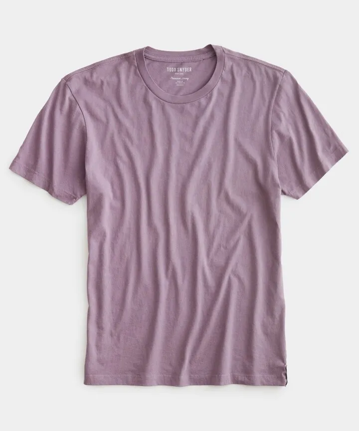 Made in L.A. Premium Jersey T-Shirt In Ash Violet