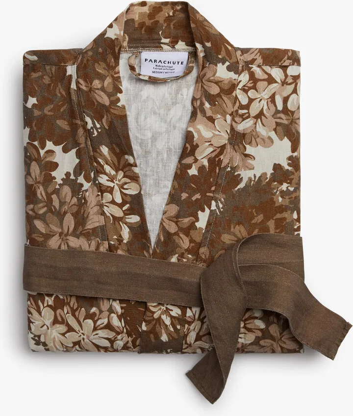 Unisex Printed Linen Robe size XS | Made