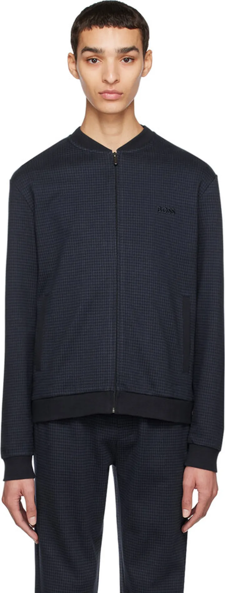 BOSS Navy Premium C Sweater
