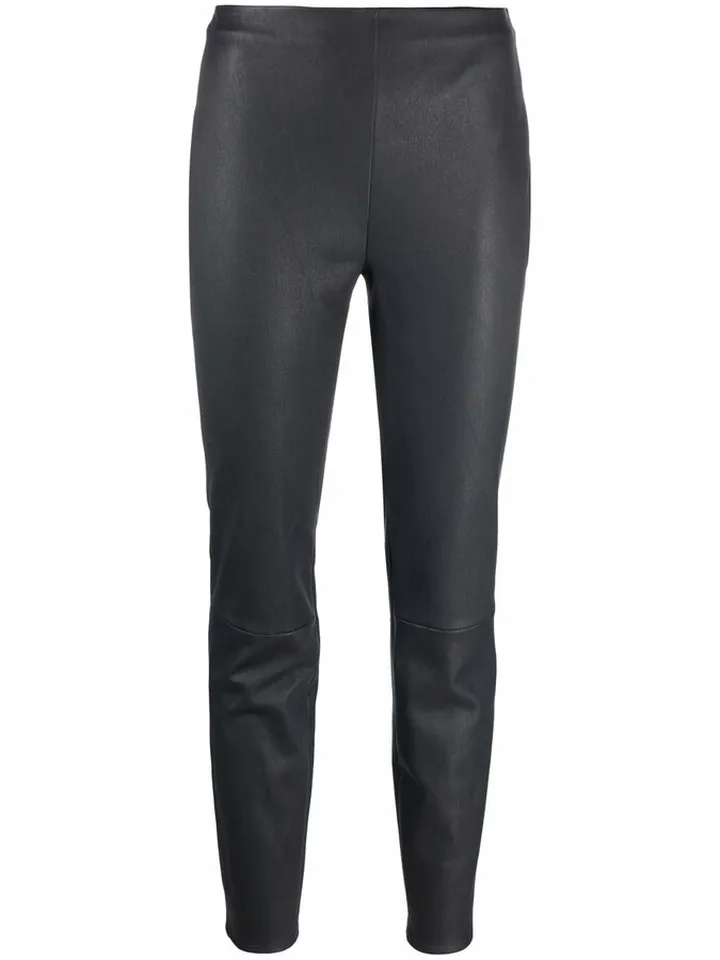 High-Waisted Leather Leggings