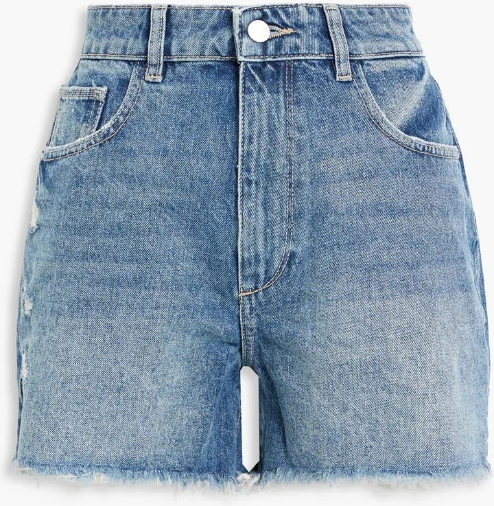 Emilie distressed denim shorts