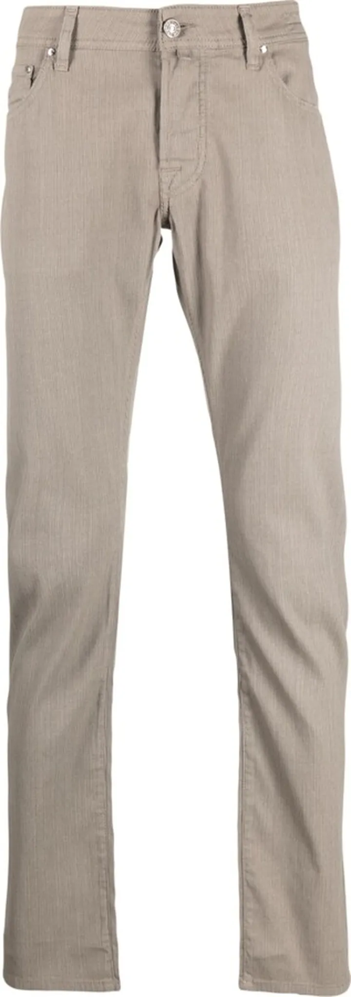 Mid-Rise Straight-Leg Trousers