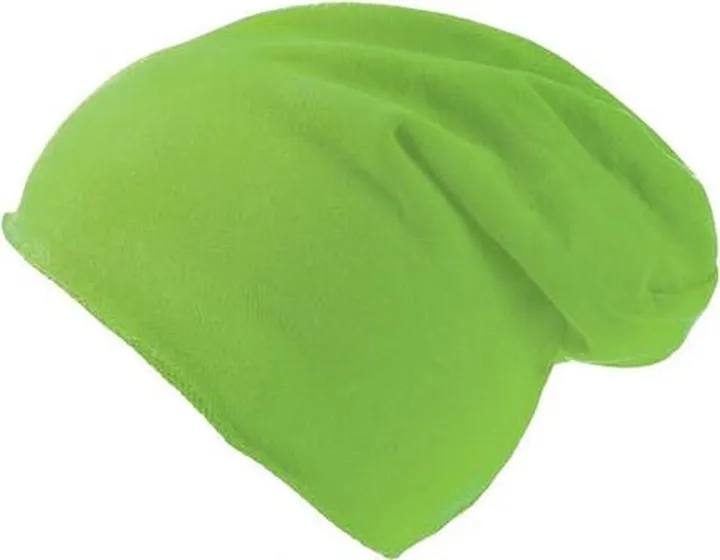 Atlantis Brooklin Raw Edge Jersey Beanie - Safety Green