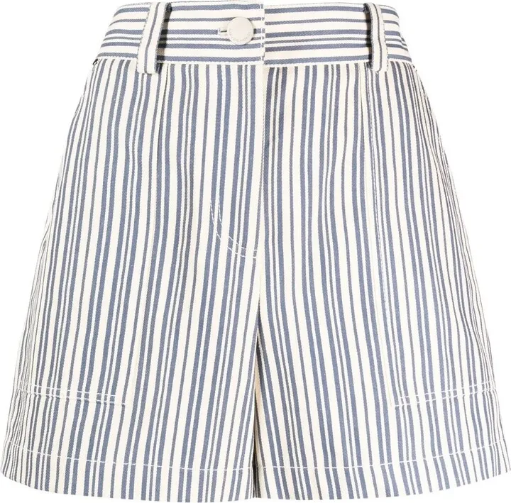 Striped Cotton Shorts