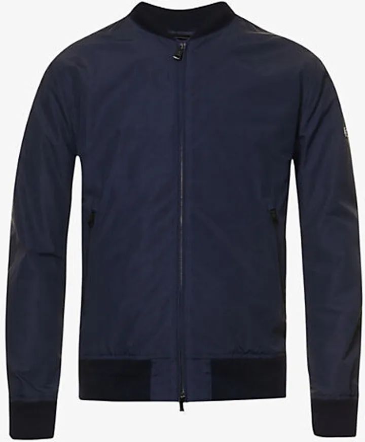 Mens Classic Chairman Navy Drayton Slim-fit Cotton-blend Bomber Jacket Xxl