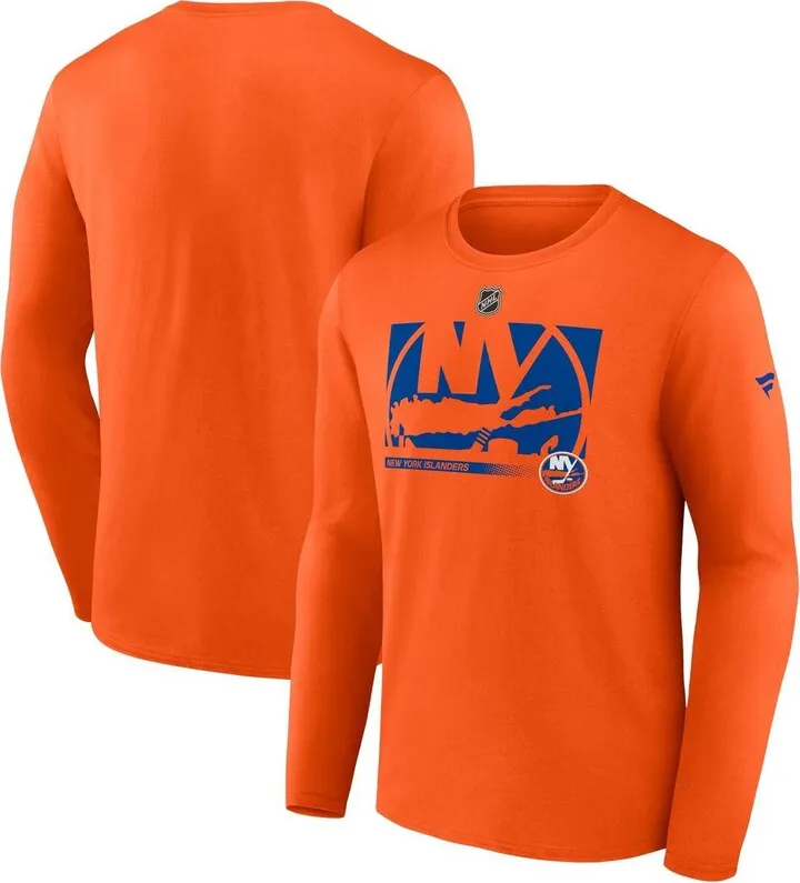 Men's Fanatics Branded Orange New York Islanders Authentic Pro Core Collection Secondary Long Sleeve T-shirt