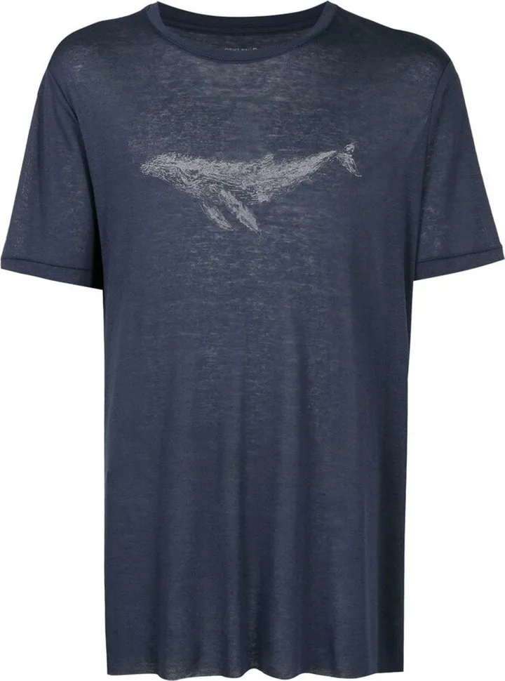 whale-print detail T-shirt