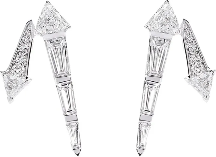 Energy 18k White Gold Diamond Stud Earrings