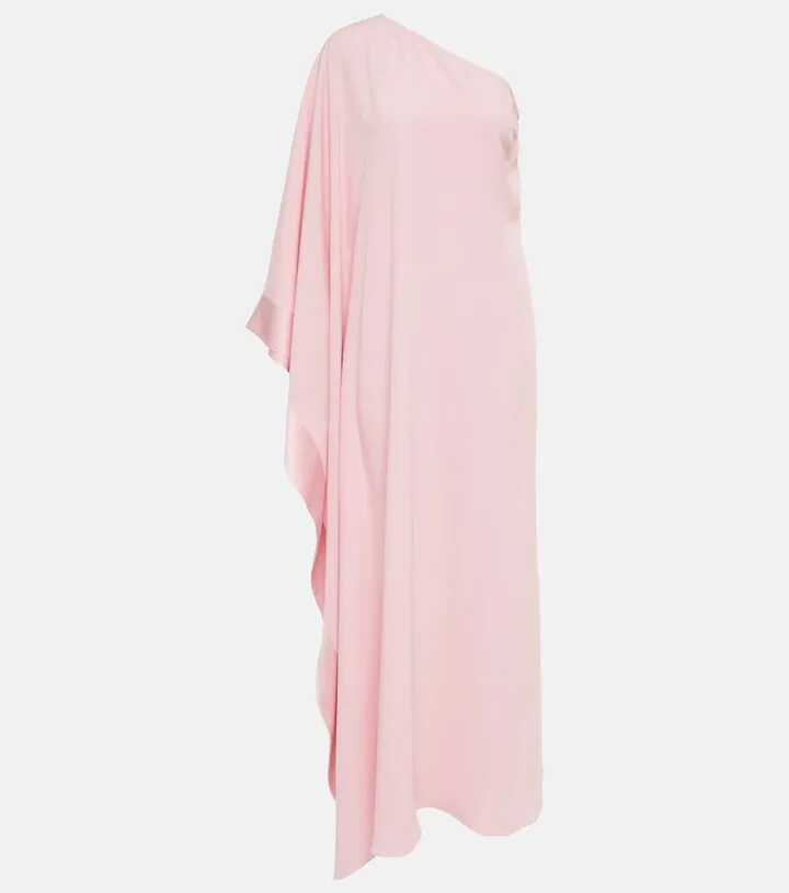 Betsy one-shoulder crepe gown