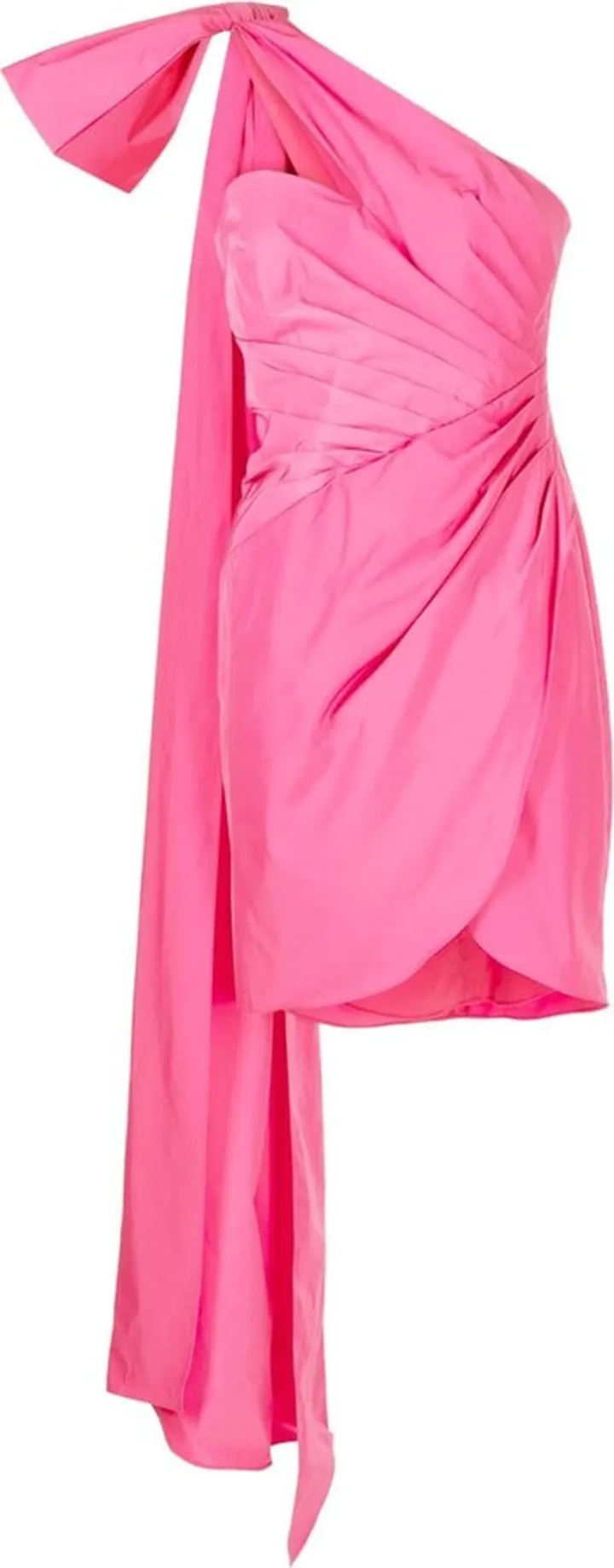 One-Shoulder Taffeta Mini Dress