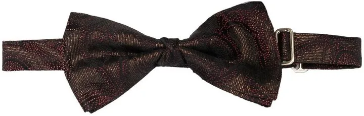 Metallic-Jacquard Paisley Bow Tie
