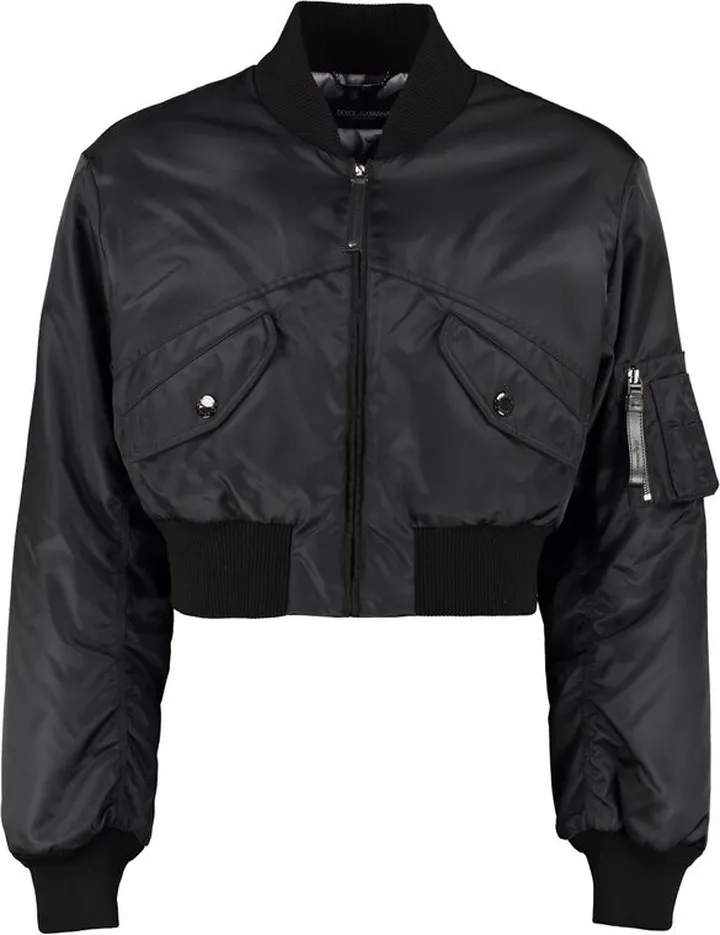 Dolce & Gabbana Cropped Zipped Bomber Jacket