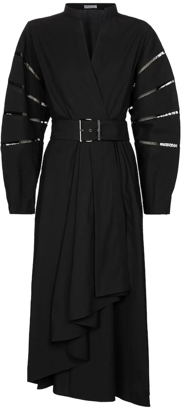 Embellished cotton shirt dress