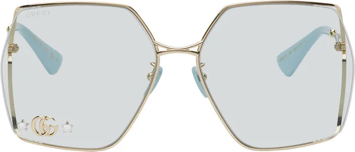 Gucci Gold Square Sunglasses
