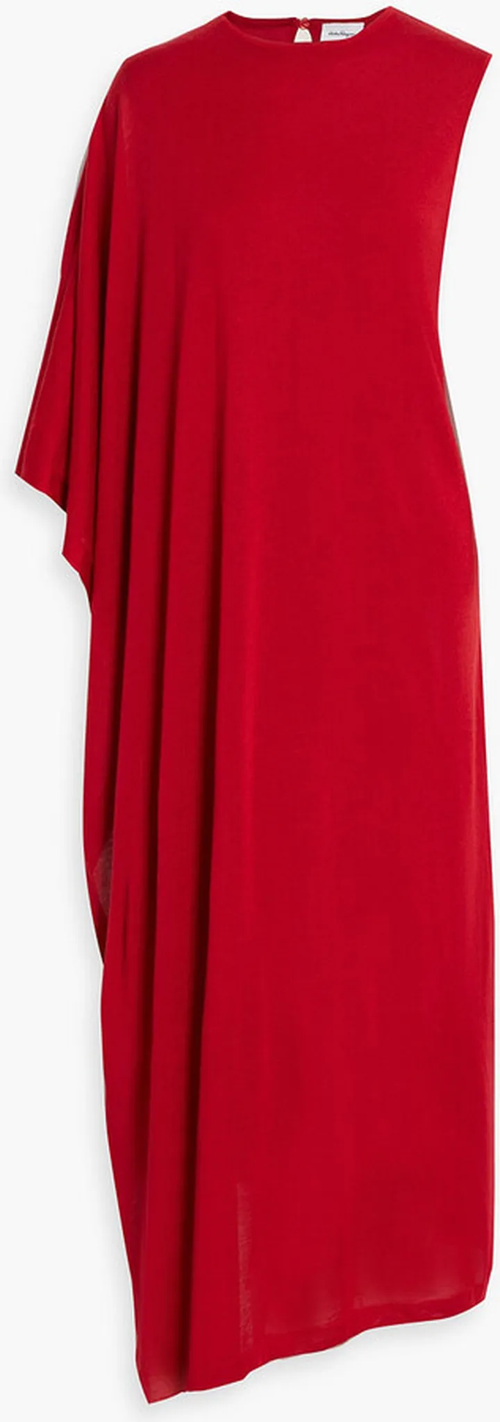 Draped cashmere and silk-blend midi dress