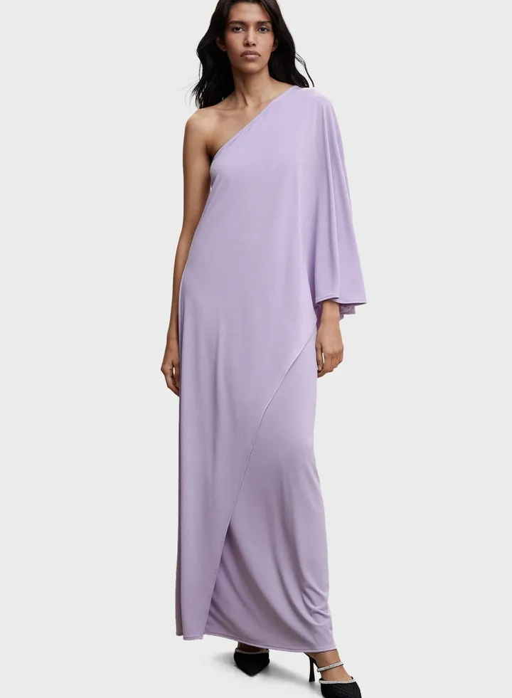 One Shoulder Knitted Dress