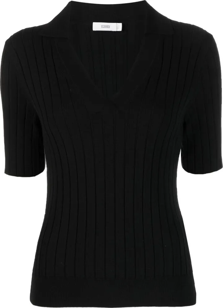 Cotton Knitted Polo Top