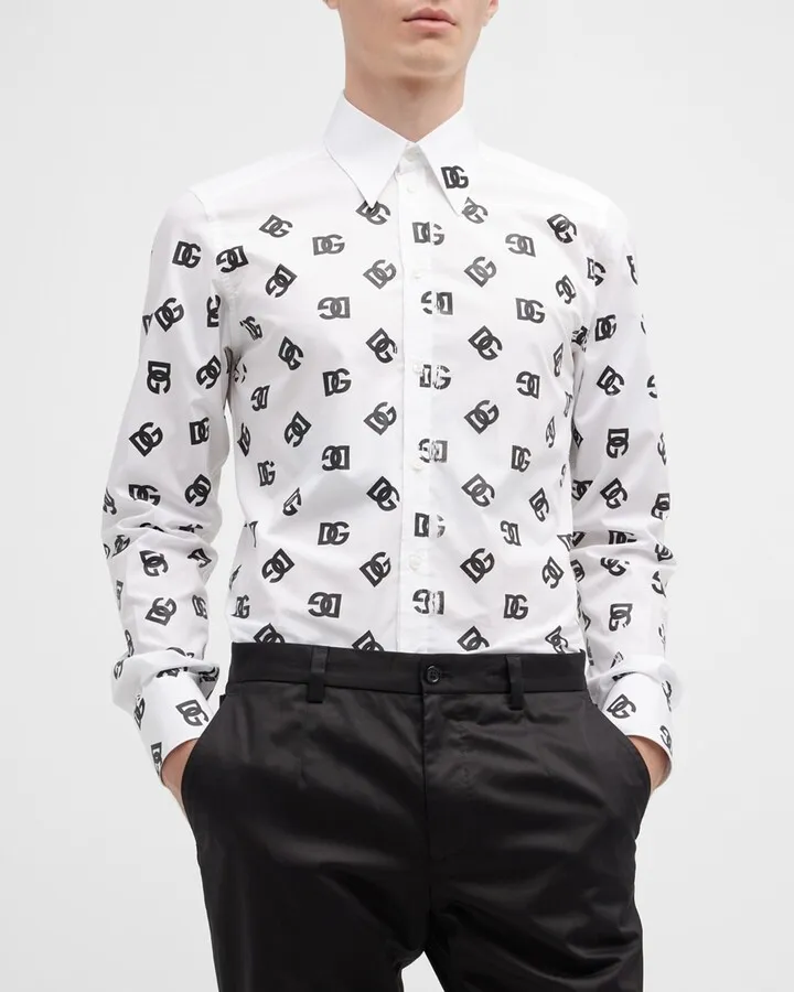 Men's DG-Logo Dress Shirt