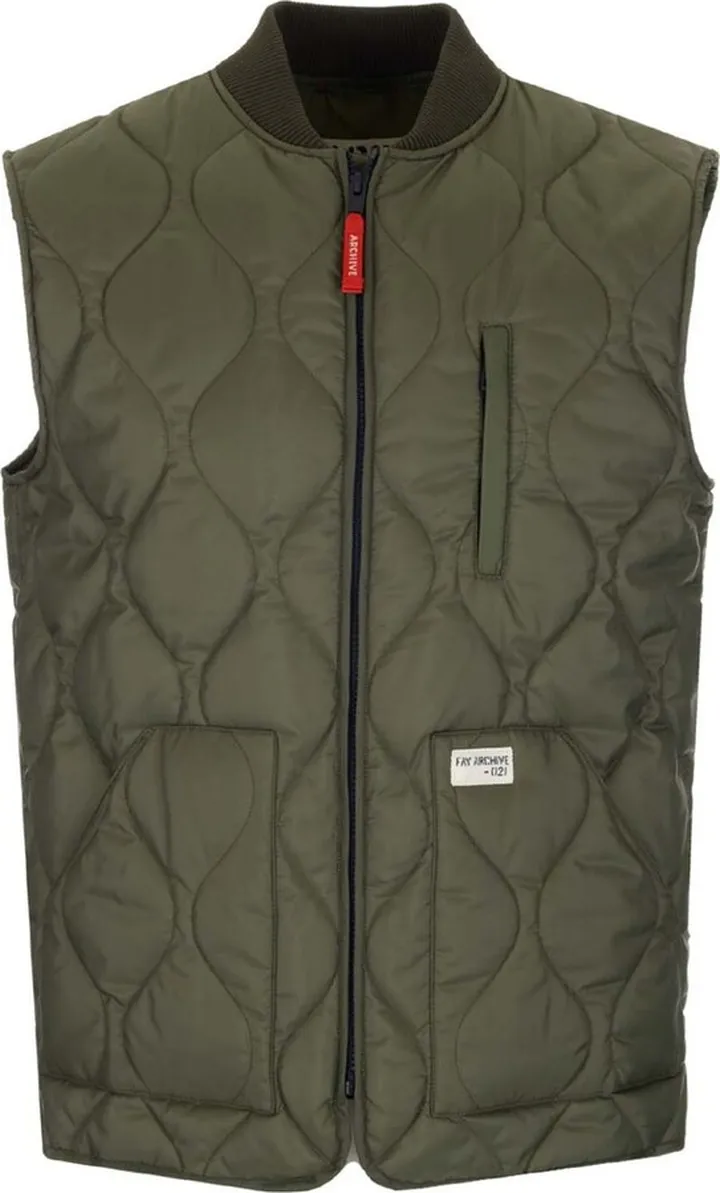 Fay Zip-Up Sleeveless Quilted Gilet