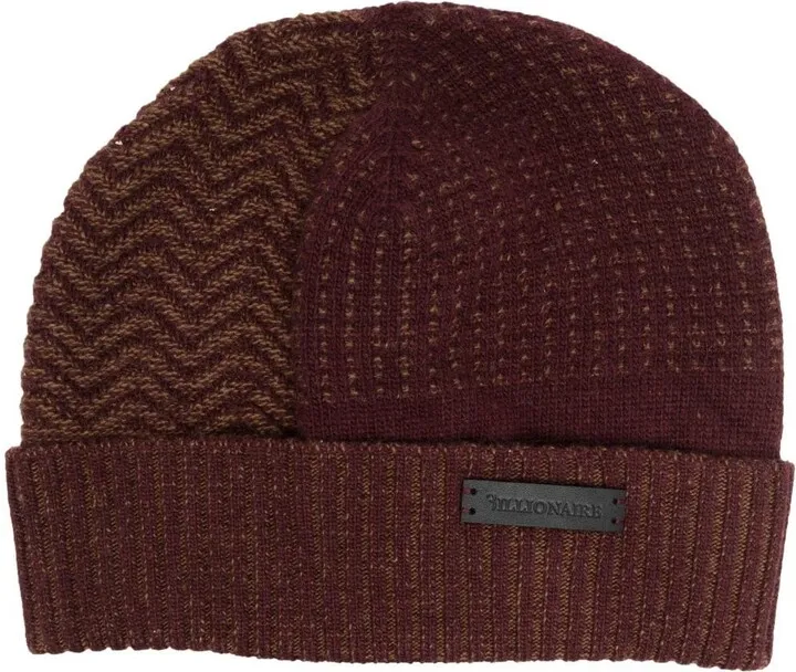 Patchwork Jacquard-Knit Beanie