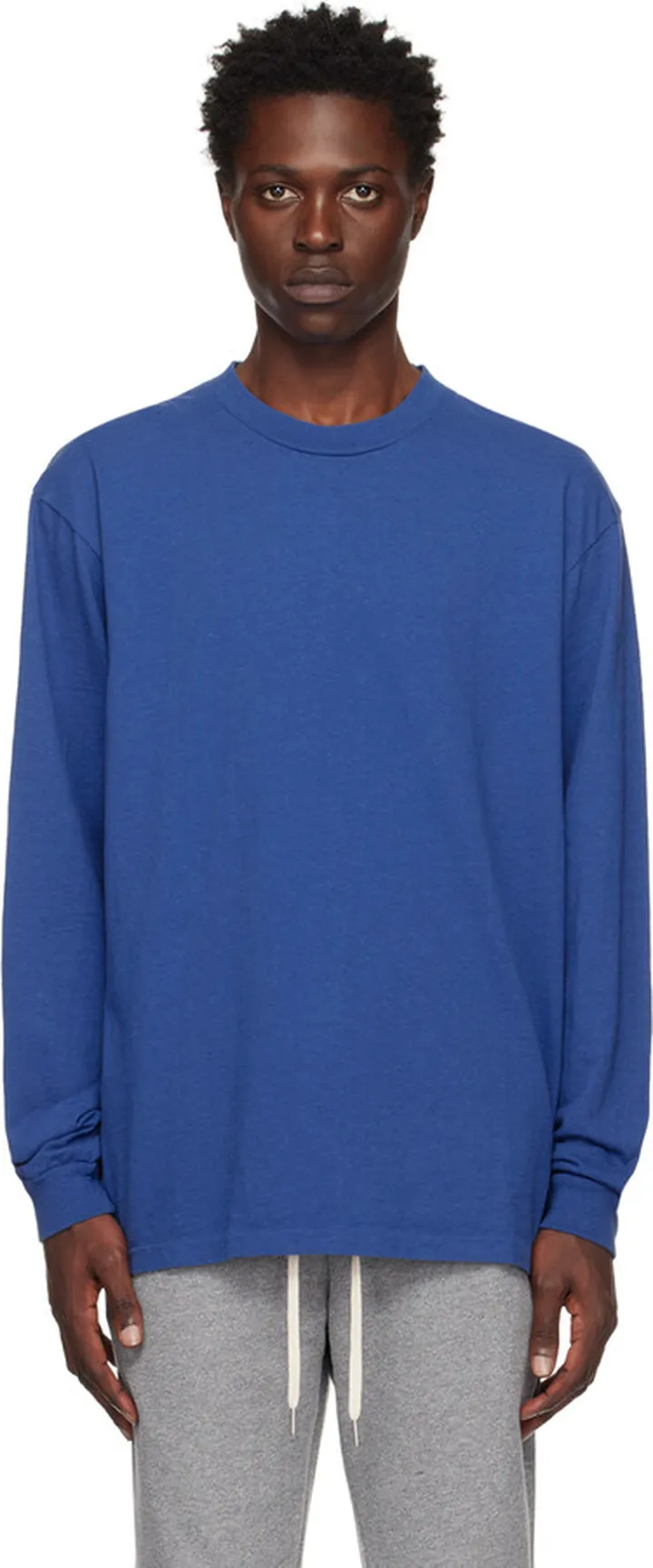 John Elliott Blue University Long Sleeve T-Shirt