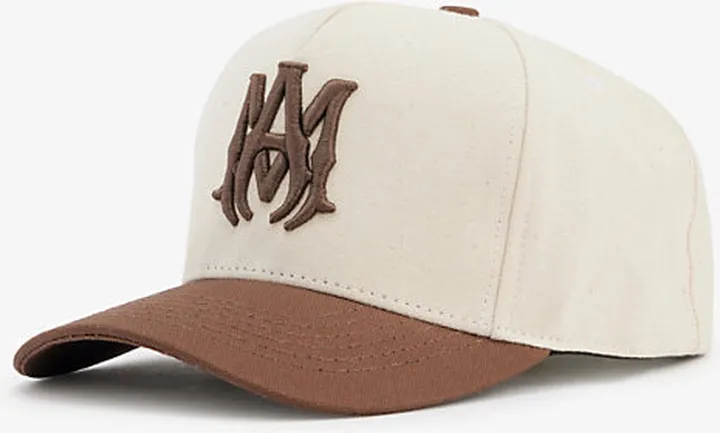 Mens Brown Monogram-embroidered Cotton Baseball cap