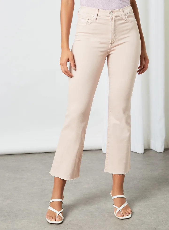 Cropped Jeans Pastel Pink