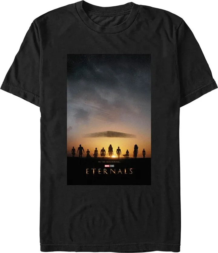 Men's Marvel Eternals Movie Poster T-Shirt - Black - Large